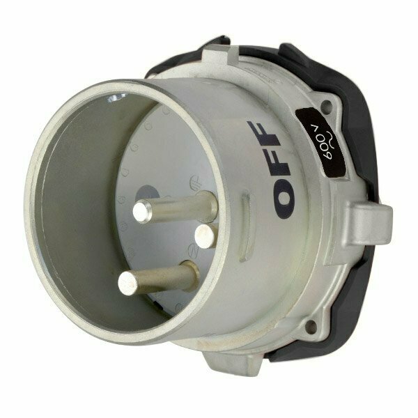 Meltric Ds100 Inlet Metal Size 5 Type 4X Ip 69 2P+G 100A 600 Vac 60 Hz No Aux 37-98142